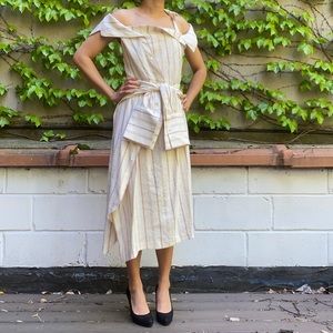 Monse knee length summer shirt dress off the shoulder